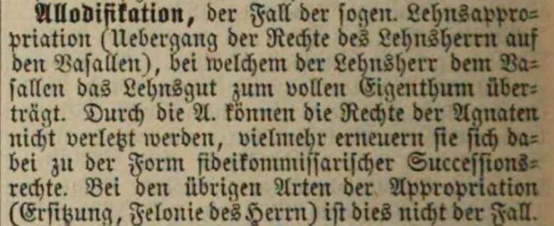 Allod Bewegung 9 Allodifikation Mayers Konv. Lex 1 min