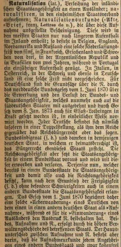 Reichsbürger 8 Reichsbuerger Naturalisation Mayers Konversationslexikon 2 min