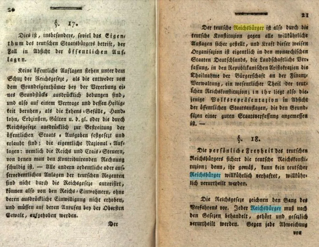Reichsbürger 13 Reichtsbuerger Weber Erdmann Teutsche Konstitution 1797 min
