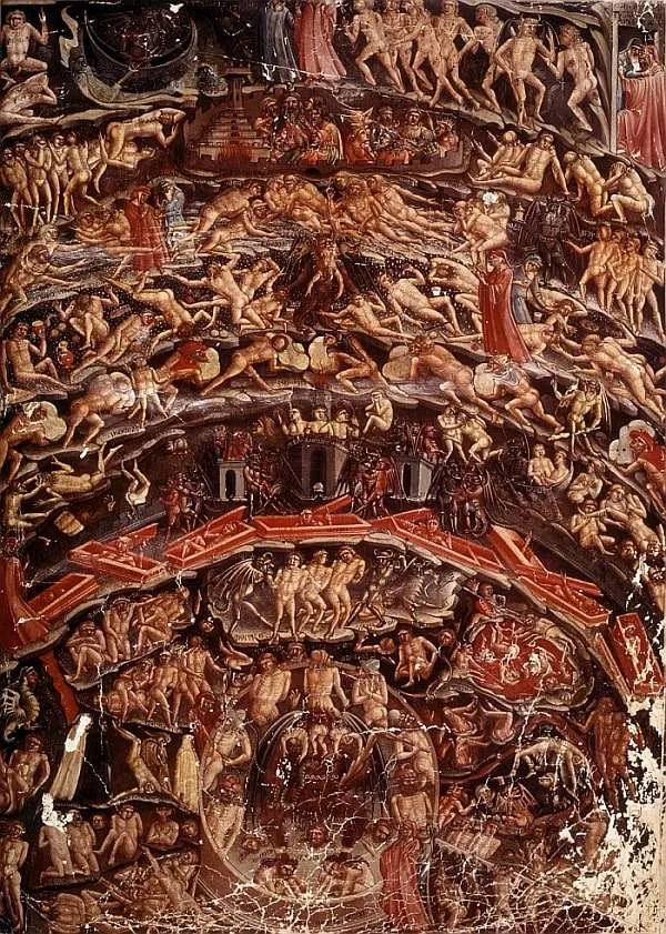 verborgene Wahrheit Teil 1 17 Orcagna 1265 1312 Inferno von Dante Alighieri klein min