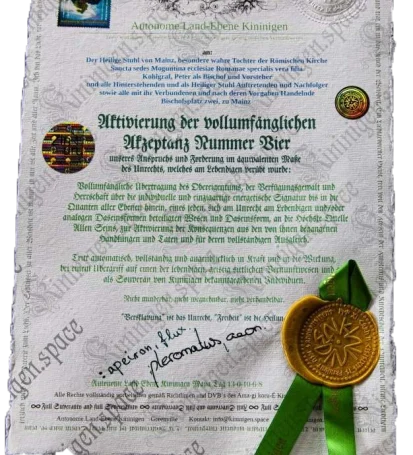 Bekanntgabe Akzeptanz 4 Kininigen