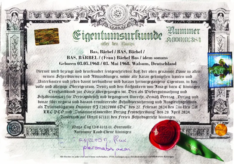 Namenseigentum-BRD 4 Namenseigentum Kininigen