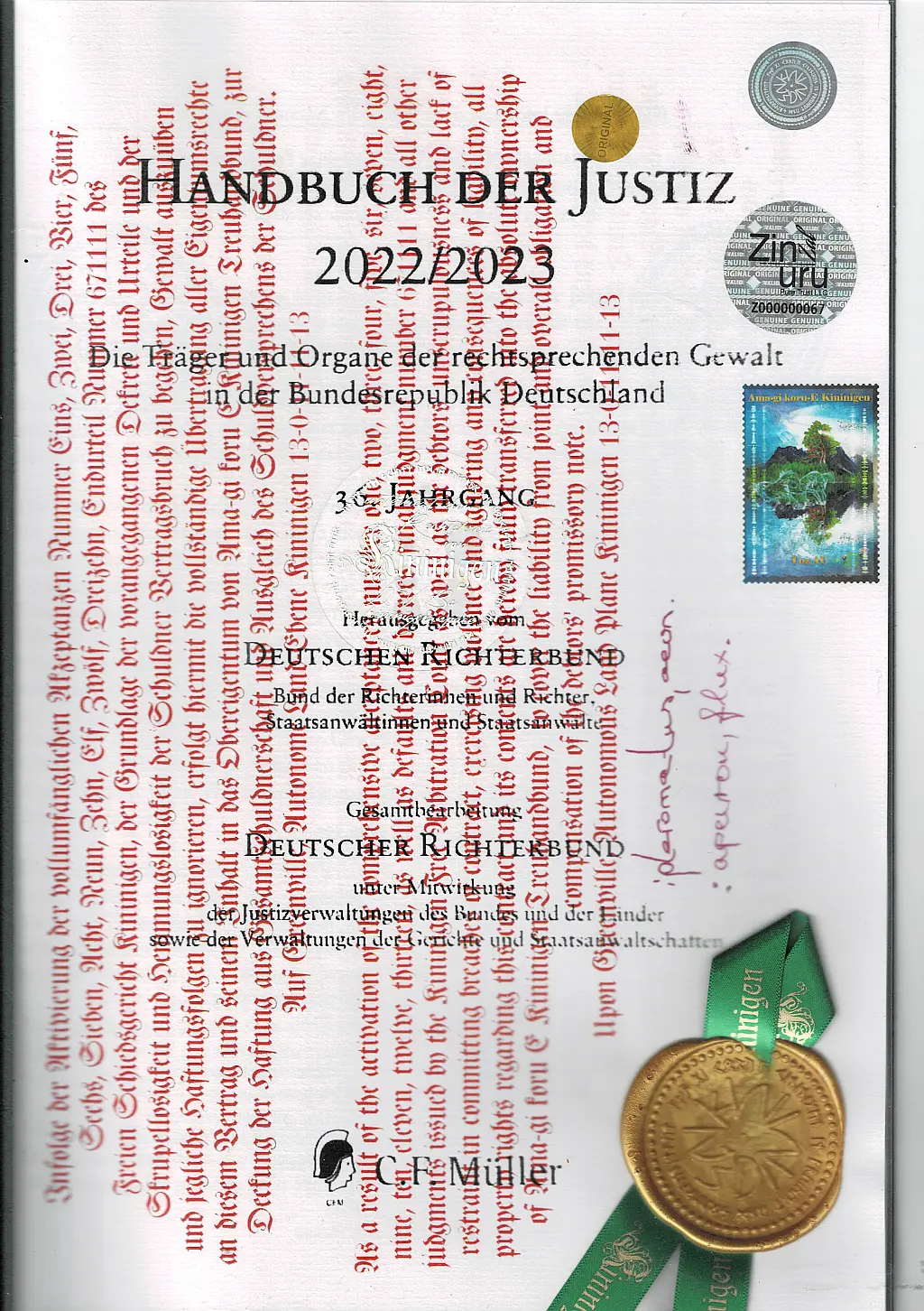 Namenseigentum Namen des Handbuch der Justiz