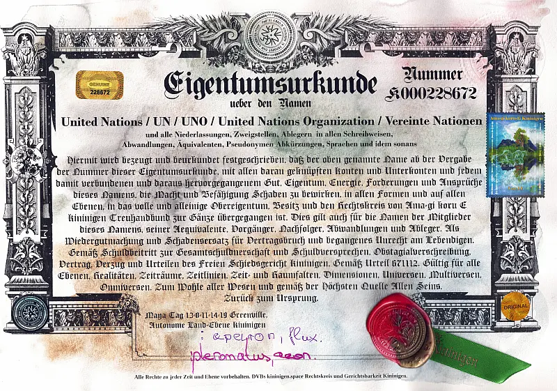 Namenseigentum UN United Nations