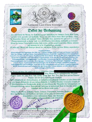 Dekret Verbannung Kininigen